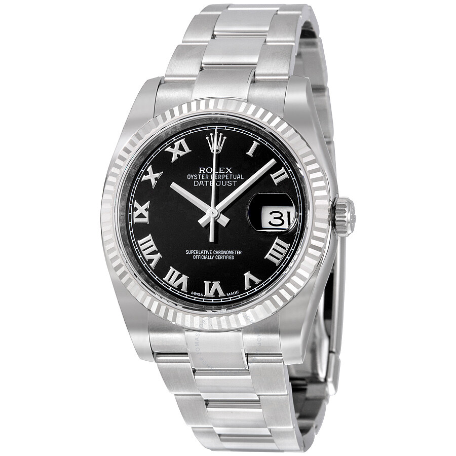 Rolex Oyster Perpetual 36 mm Black Dial Stainless Steel ...