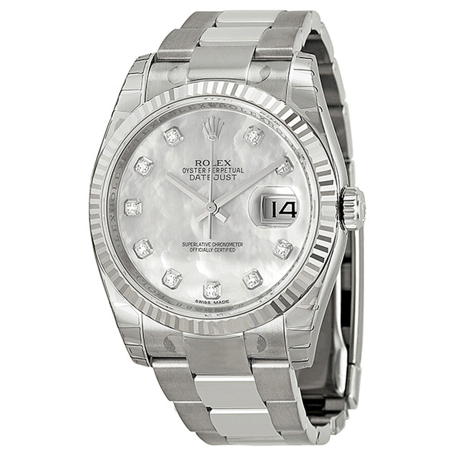 Rolex Oyster Perpetual 36 mm Mother of Pearl Dial ...