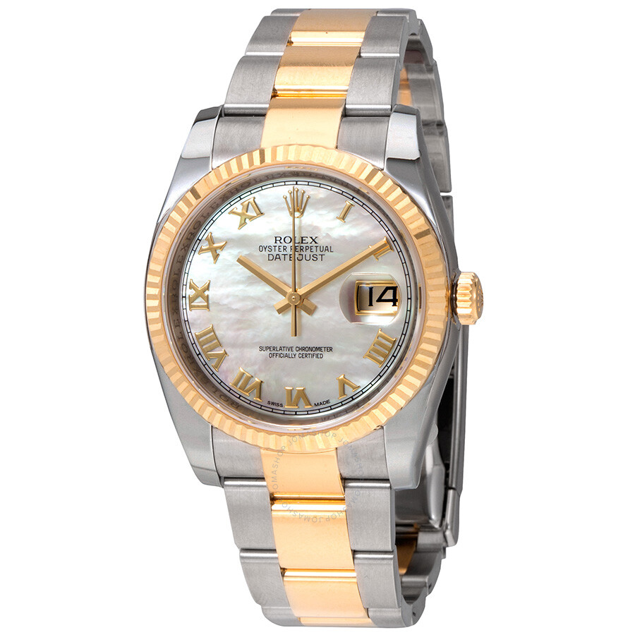 Rolex Oyster Perpetual Datejust 36 Mother of Pearl Dial Stainless Steel ...