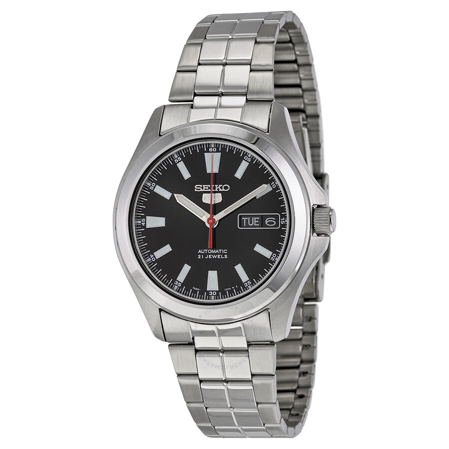 seiko 5 sports automatic black dial stainless steel