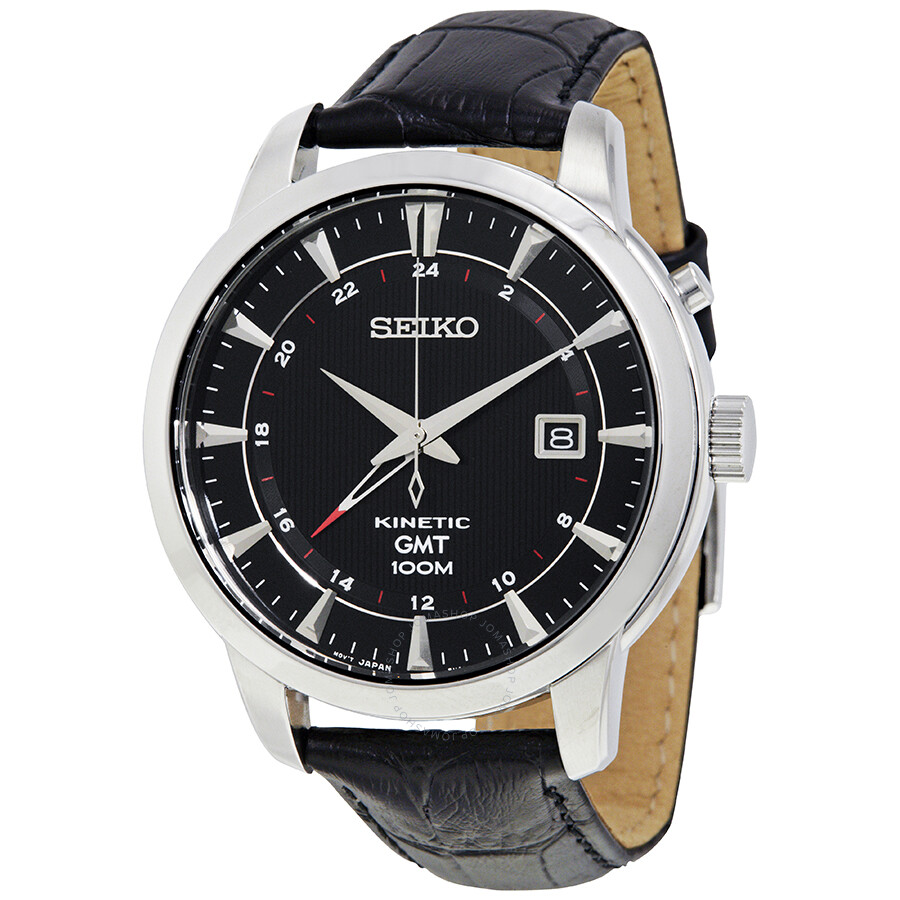 Seiko Kinetic GMT Black Dial Men's Watch SUN033P2 - Kinetic - Seiko ...