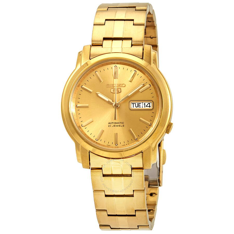 seiko 5 gold plated automatic price