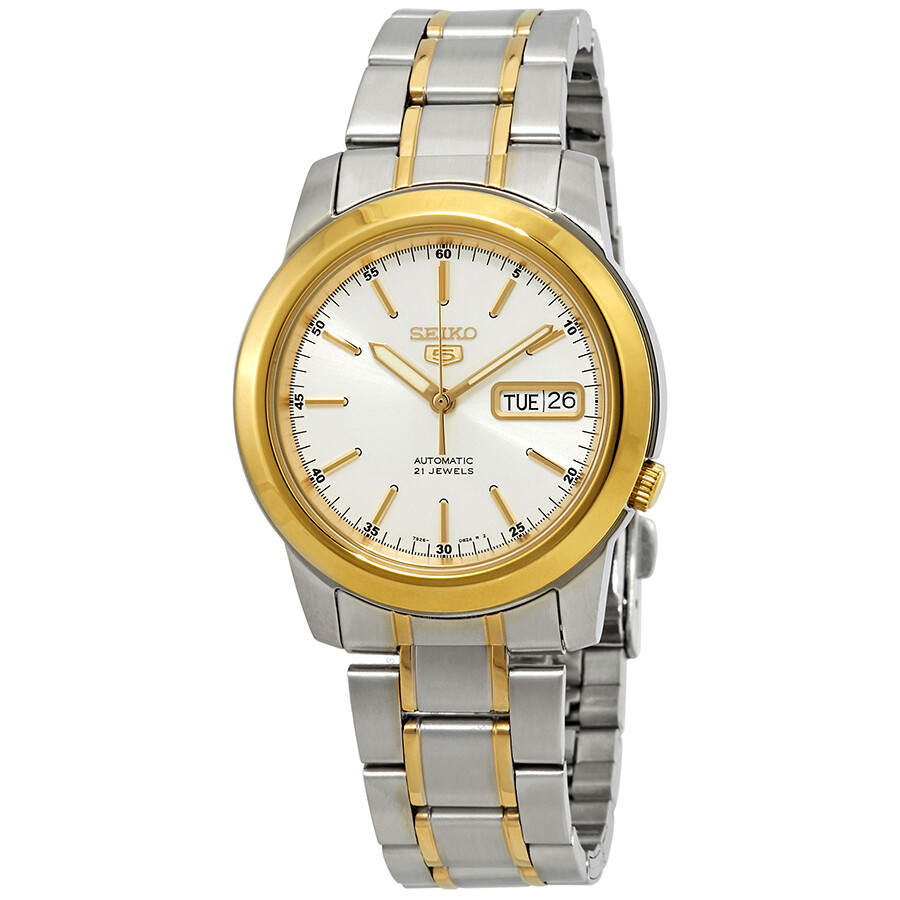 Seiko Series 5 Automatic White Dial Men's Watch SNKE54 - Seiko 5 ...