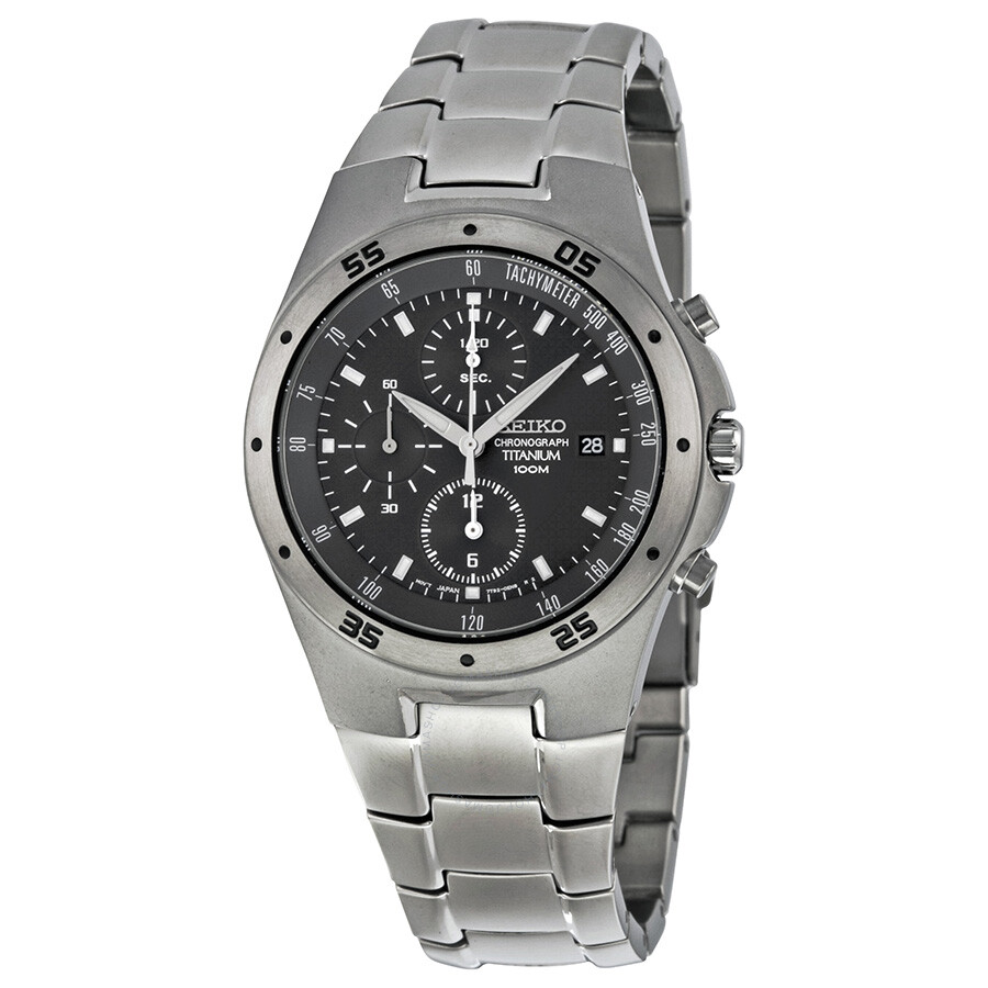 Seiko Titanium Chronograph Men's Watch SND419 - Titanium - Seiko ...