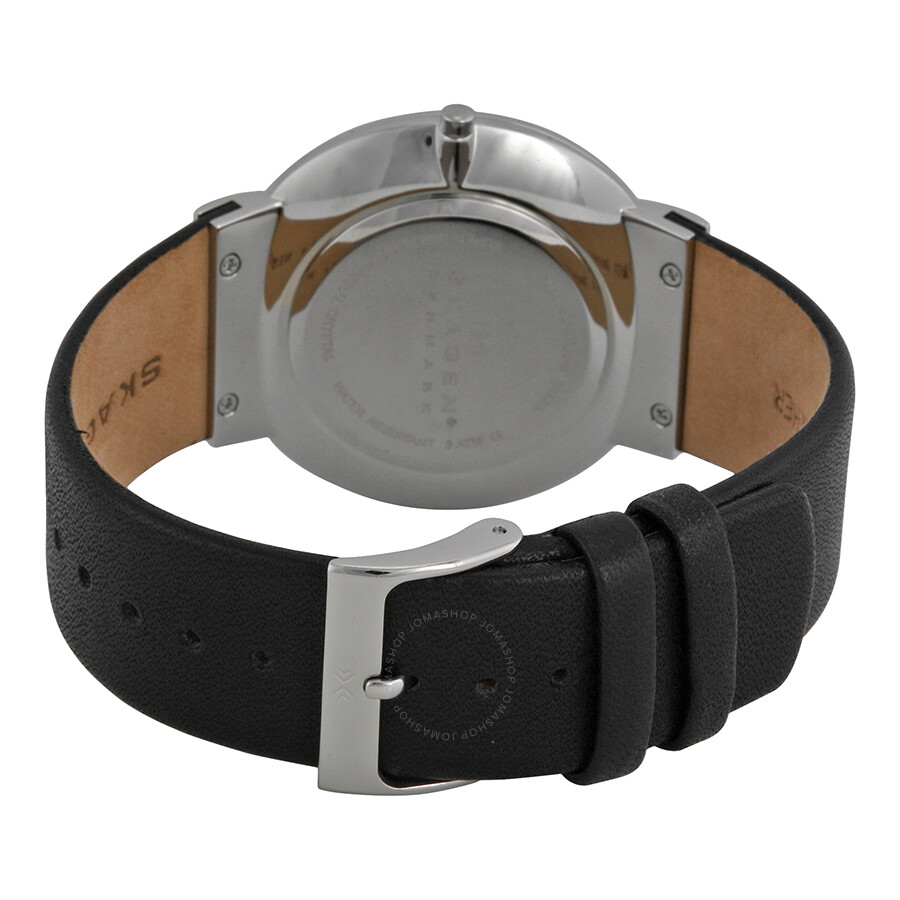 Skagen Ancher Black Dial Black Leather Men's Watch SKW6104 - Ancher ...