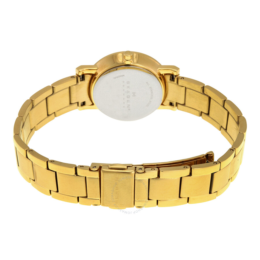 Skagen Mother of Pearl Gold-tone Stainless Steel Ladies Watch 457SGGX ...