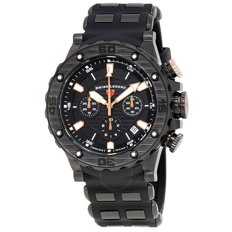 Swiss Legend Hunter Chronograph Black Dial Men's Watch SL-15253SM-BB-01 ...