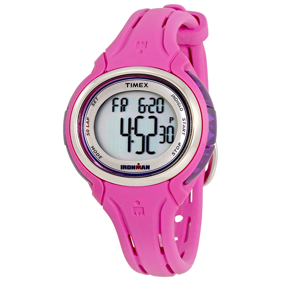 Timex Ironman Ladies Pink Resin Digital Watch TW5K904009J