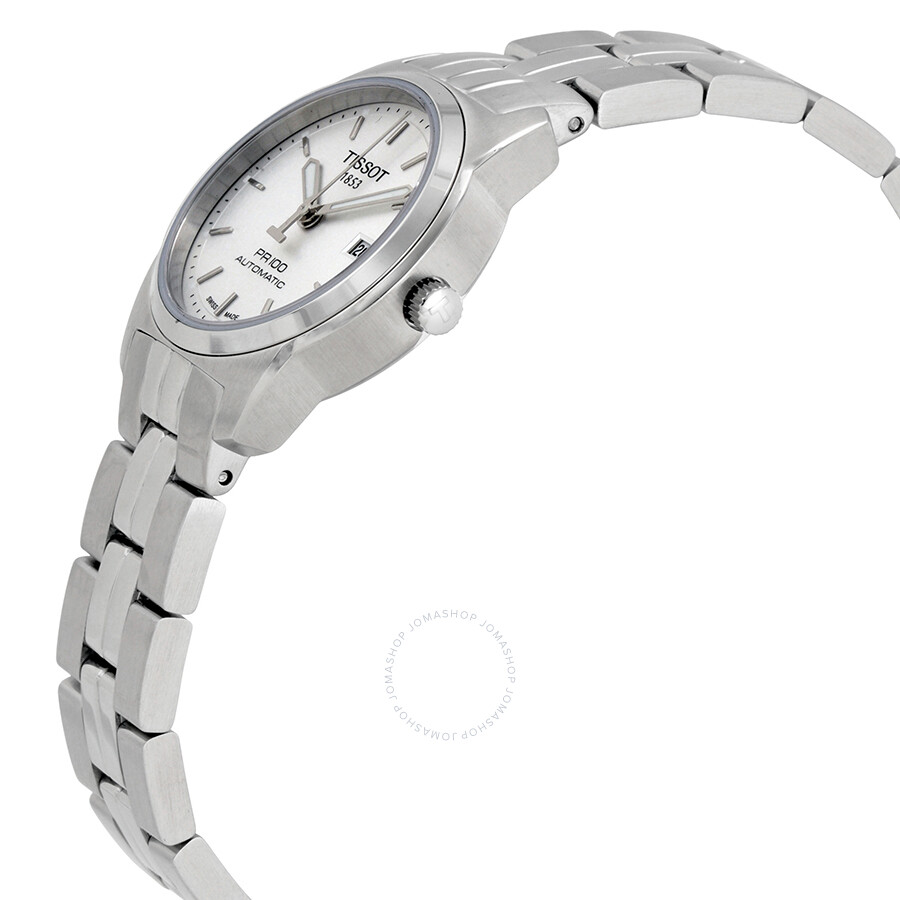 Tissot T Classic Pr100 Automatic Silver Dial Stainless Steel Ladies Watch T0493071103100 Pr 6331