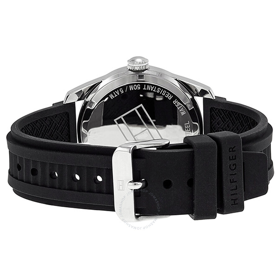 Tommy Hilfiger Noah White Dial Black Rubber Strap Men's Watch 1790919