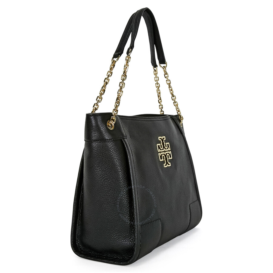 Tory Burch Britten Small Slouchy Tote - Black - Tory Burch - Handbags ...