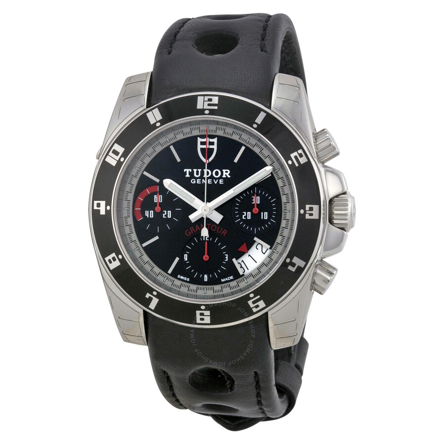 Tudor Grantour Chronograph Automatic Black Dial Steel Men's Watch