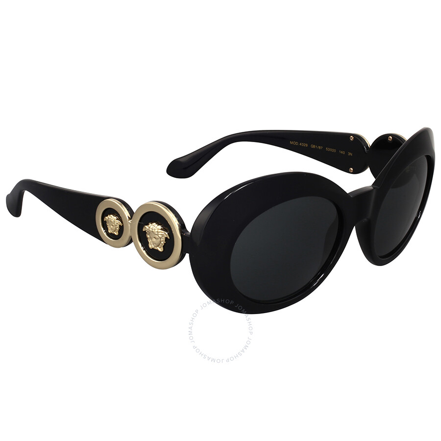 Versace Black Oval Sunglasses Versace Sunglasses Jomashop