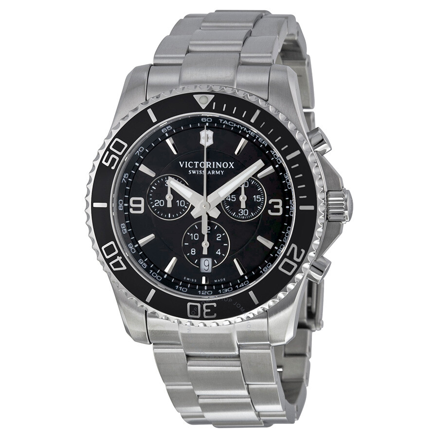 Victorinox Swiss Army Maverick Chronograph Black Dial Stainless Steel Men S Watch 241695